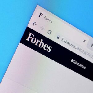 Homepage of forbes website on the display of PC
