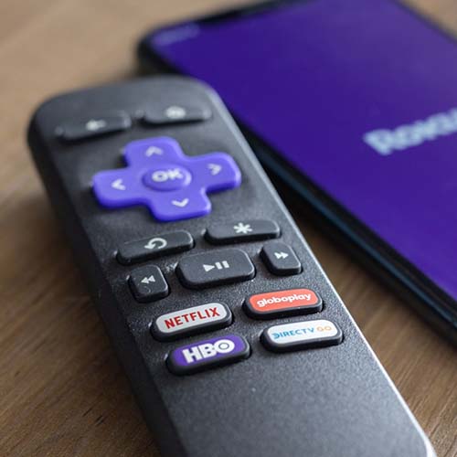 Roku remote with a netflix button