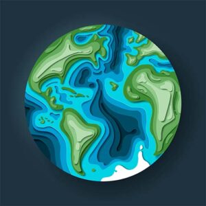 Paper art of the Earth