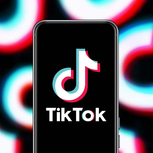 TikTok logo on smart phone