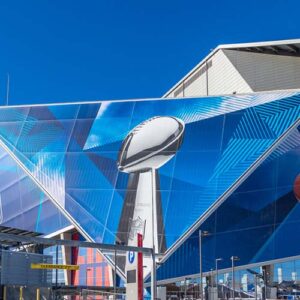 Exterior of Super Bowl stadium