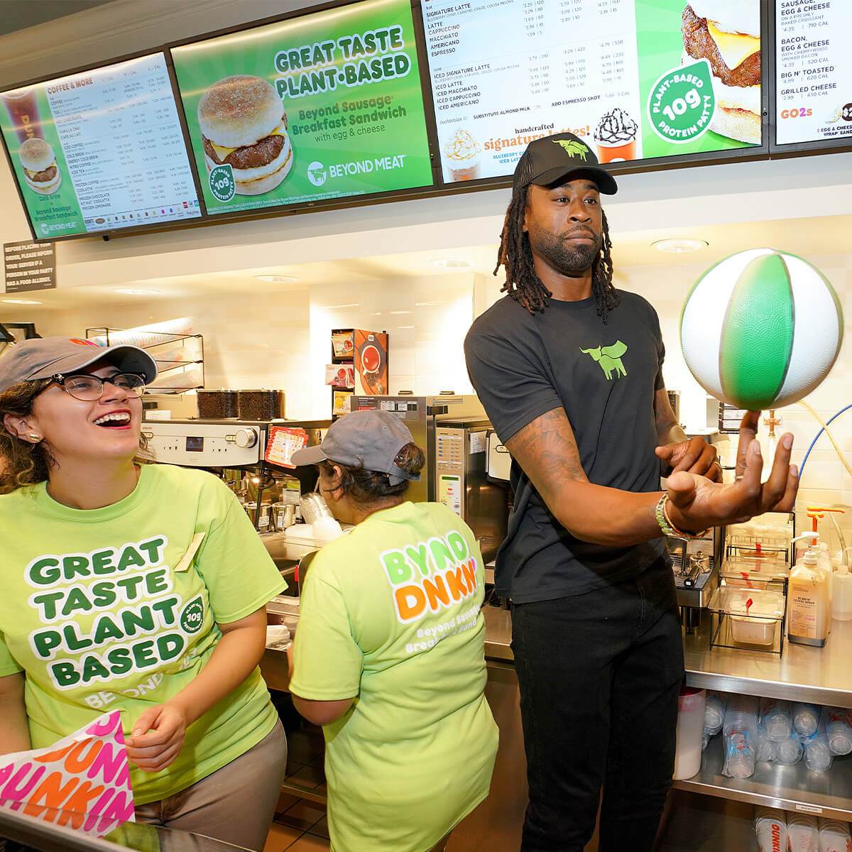 Dunkin' and Beyond Meat collaboration featuring the Great Taste Plant-Based Beyond Sausage Breakfast Sandwich