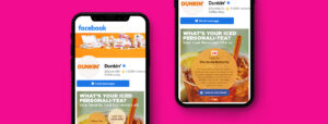 Dunkin' Facebook mobile app