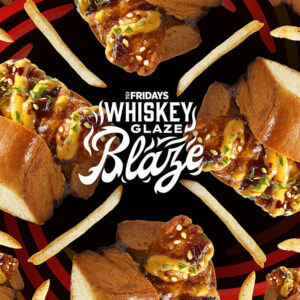 Advertisement for TGI Friday's Whiskey Glaze Blaze