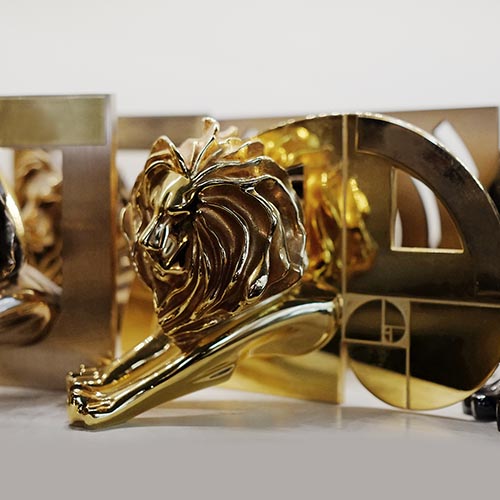 Photo of the Cannes Lion award.