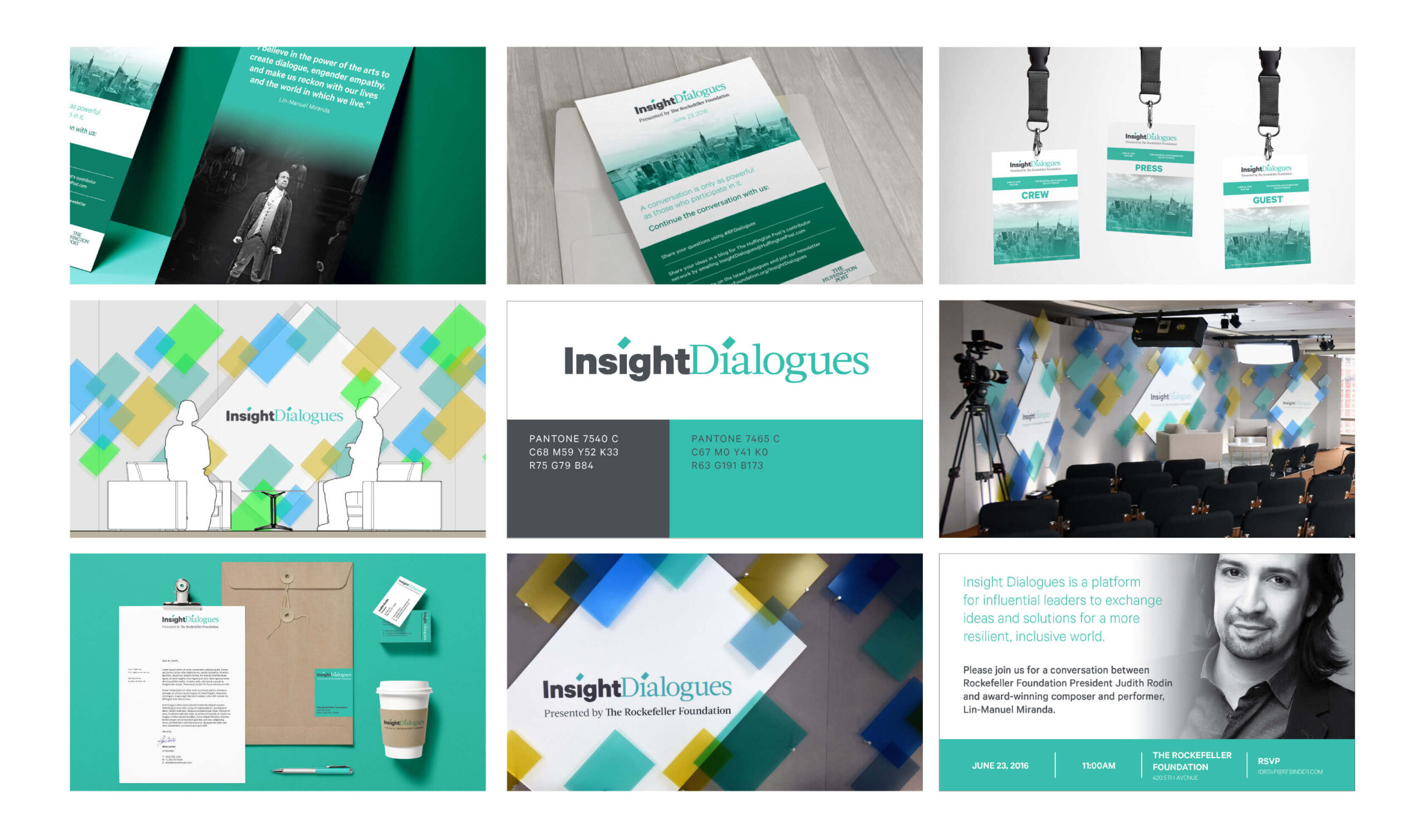 Branded materials for the Rockefeller's Foundation's Insight Dialogues event