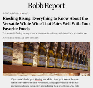 Robb Report Article about German Riesling