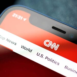 CNN app open on an iPhone