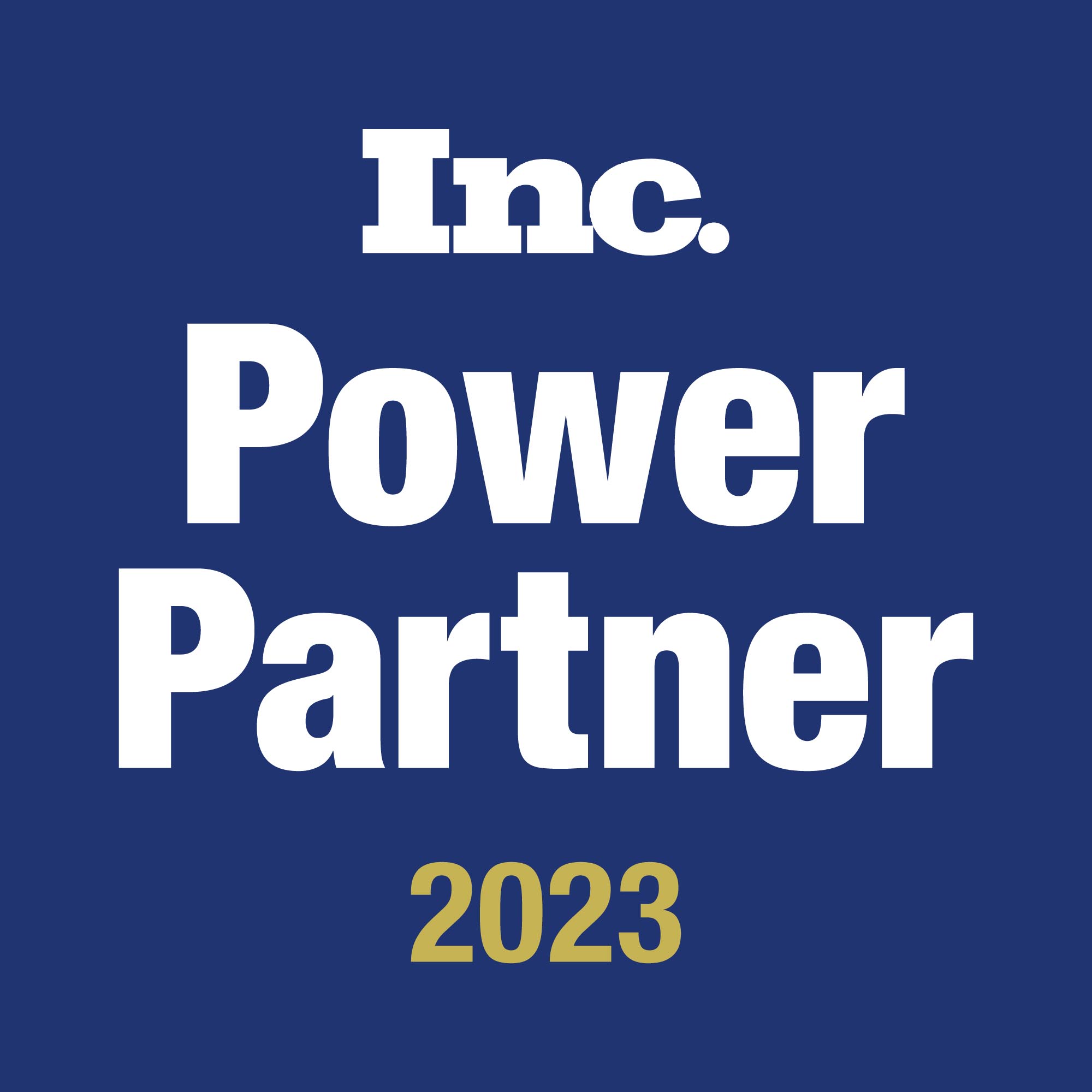 Award graphic for Inc Power Partner 2023
