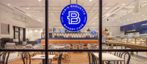 Window looking inside of Paris Baguette Bakery Cafe