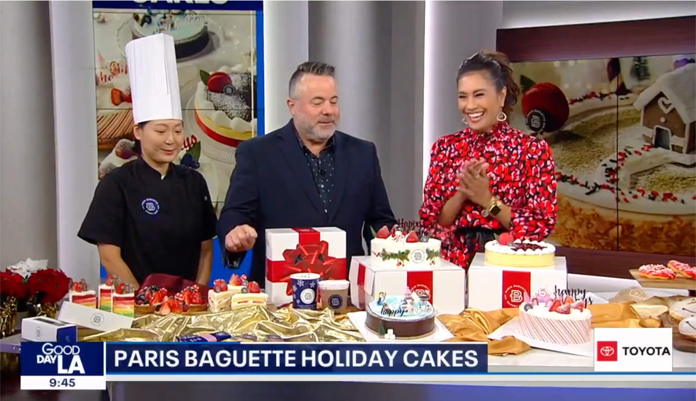 Still shot from Paris Baguette segment on Good Day LA