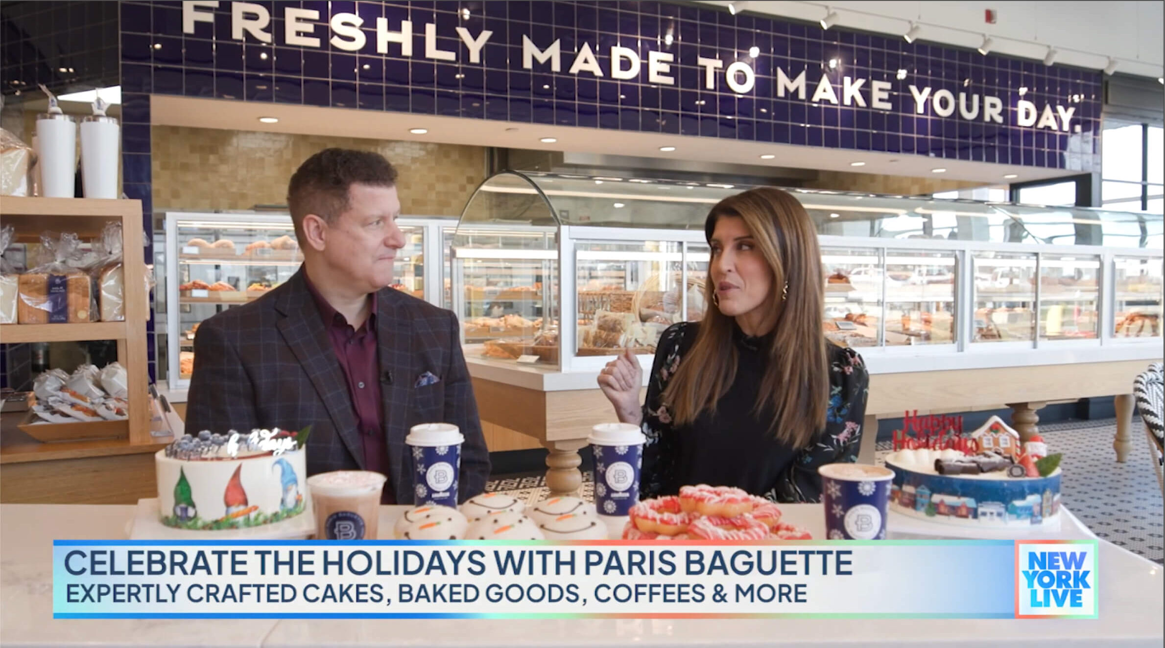 Still shot from Paris Baguette segment on New York Live